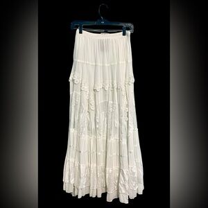 NWT__Women's Chic White Boho Maxi Skirt__NWT